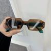 Винтажные женские модные квадратные солнцезащитные очки Ретро черные солнцезащитные очки Женские Мужские Очки