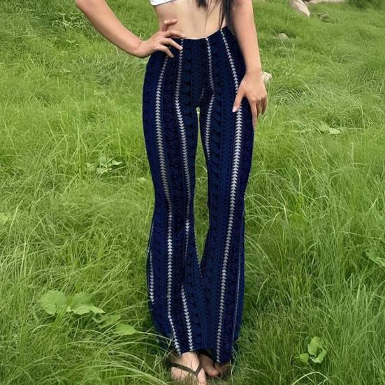 Женские брюки для йоги эластичные со средней посадкой повседневные с принтом расклешенные брюки с принтом, подчеркивающие силуэт ног, брюки для бега, ходьбы, длинные брюки