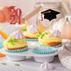 12 шт. Выпускной торт Топперы 2024 Выпускная тематическая вечеринка Кекс Десерты Фруктовые пироги Печенье Украшения Новинка Товары для сбора студентов