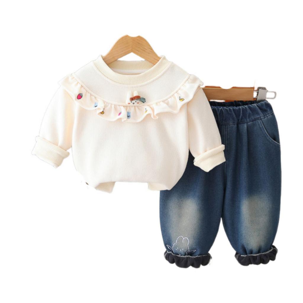 Детский повседневный комплект с длинным рукавом, удобные наряды для повседневной носки