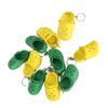 10pcs Mini Slipper Keychain Cute Silicone Slipper Keychain Adorable Little Shoes Keychain for Car