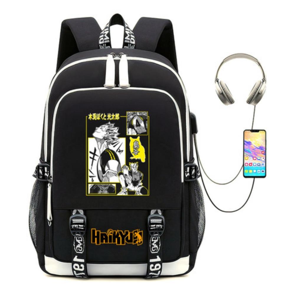 Анимация школьного ранца Волейбол Юниор Периферийный Многофункциональный USB-гарнитура Большая вместимость Мужской деловой рюкзак