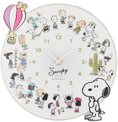 Акриловые настенные часы Marimo Craft Snoopy ALL PEANUTS Ш22,6×В23,2 см SPZ-2614