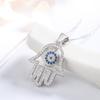Серебряное ожерелье S925 Palm Turkish Eye с подвеской, модное, индивидуальное, из стерлингового серебра для женщин
