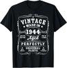Vintage 80th Birthday Decorations Men Funny 1944 80 Birthday T Shirt Men Women