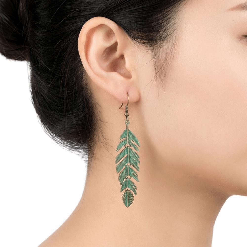 Vintage Hong Kong Style Boho Earrings Retro Metal Ethnic Earrings Dangle Earrings Daily Jewelry