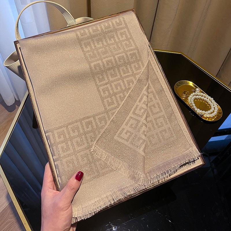 Новый весенний искусственный шелковый шарф для женщин, модная шаль, высококачественная элегантная шаль, хлопковый универсальный шелковый шарф с щупальцами