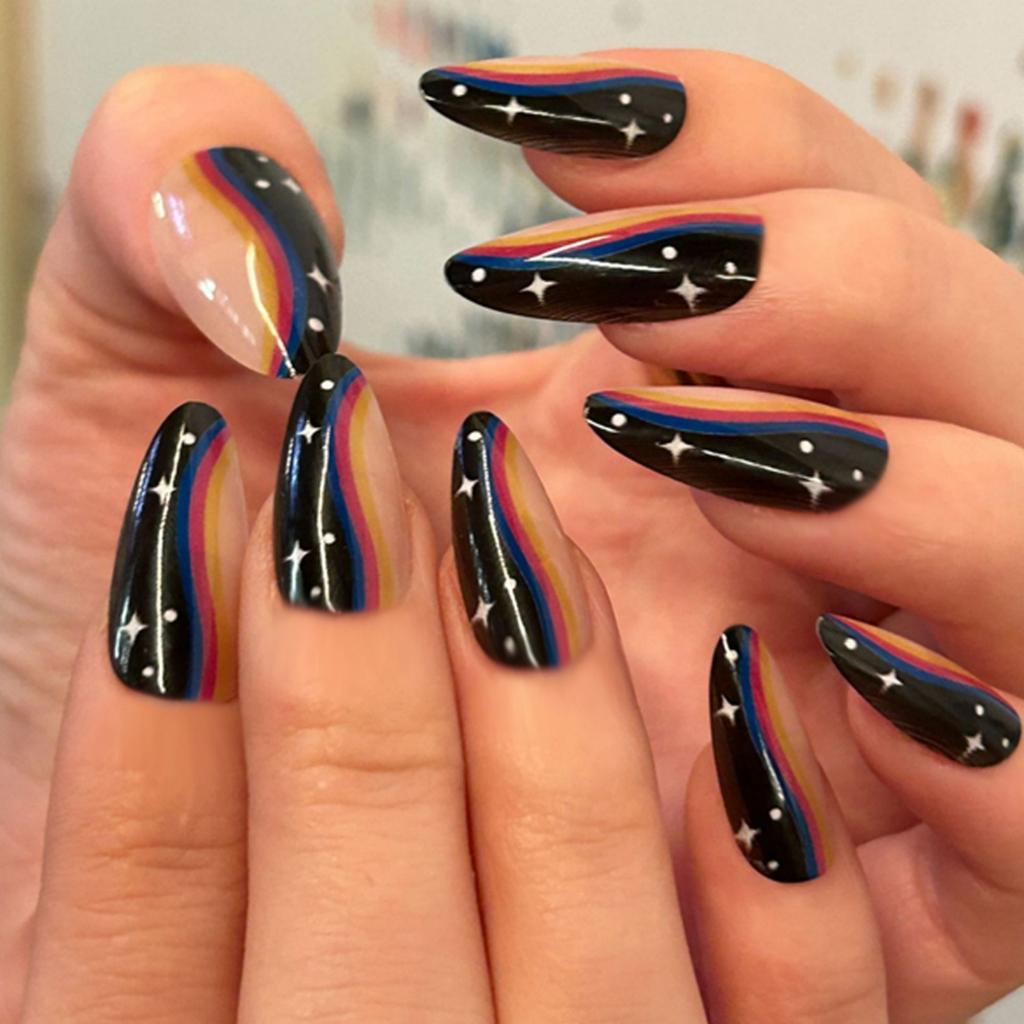 Накладные ногти в форме миндаля, глянцевые, накладные ногти, натуральные, полностью покрывающие накладные ногти, акриловые клеи для ногтей для женщин