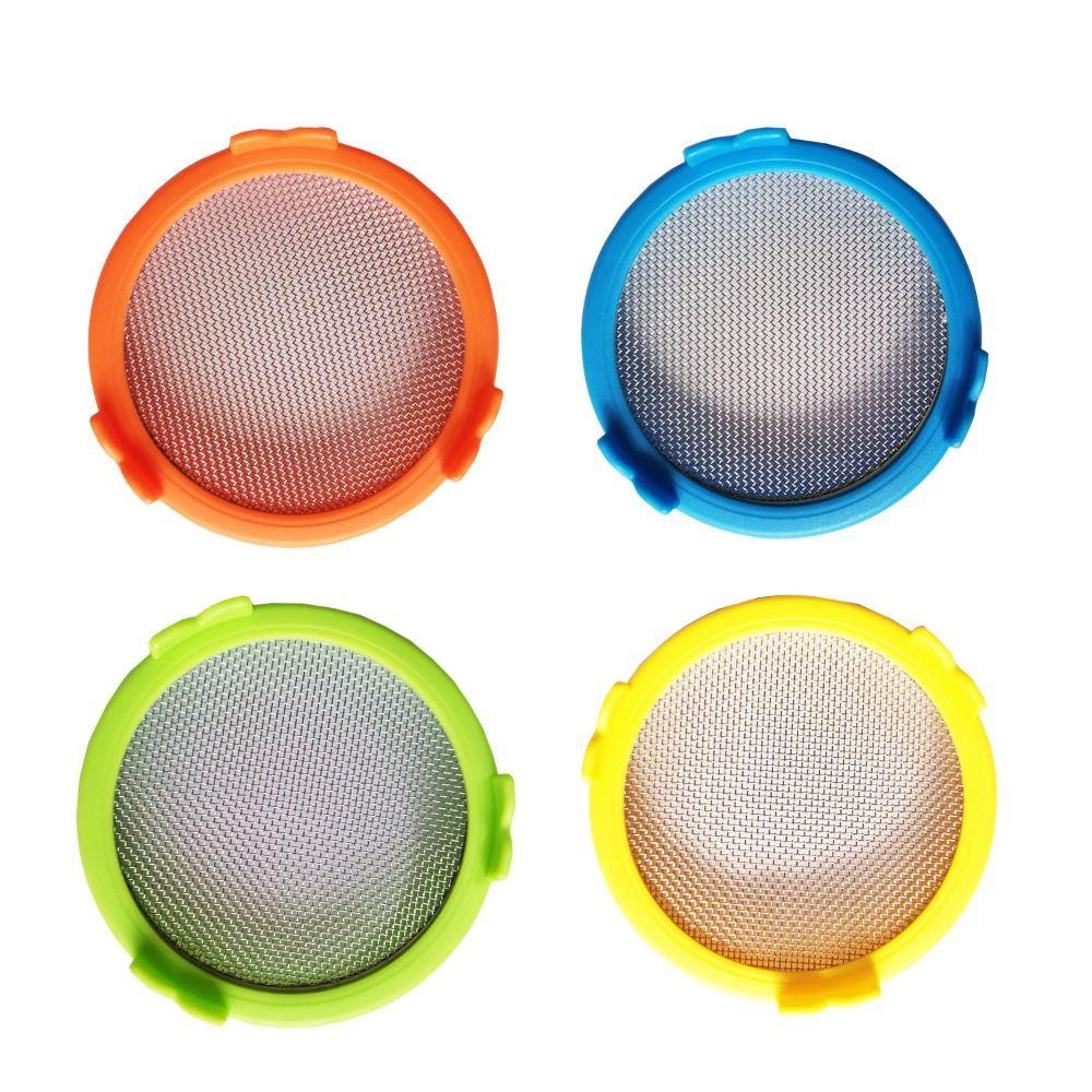 2pcs Metal Wide Mouth Tool For 86mm Jar Sprouting Lid Strainer Sealing Ring Lid Mesh Sprout Cover