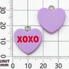 12-цветные смоляные подвески в форме сердца с буквами XOXO для изготовления украшений своими руками