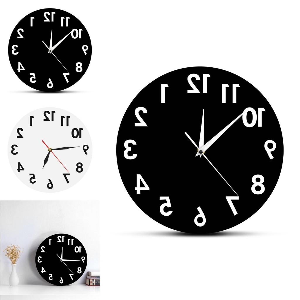 Обратный противоударный настенный акриловый clock со светодиодным дисплеем для декора гостиной