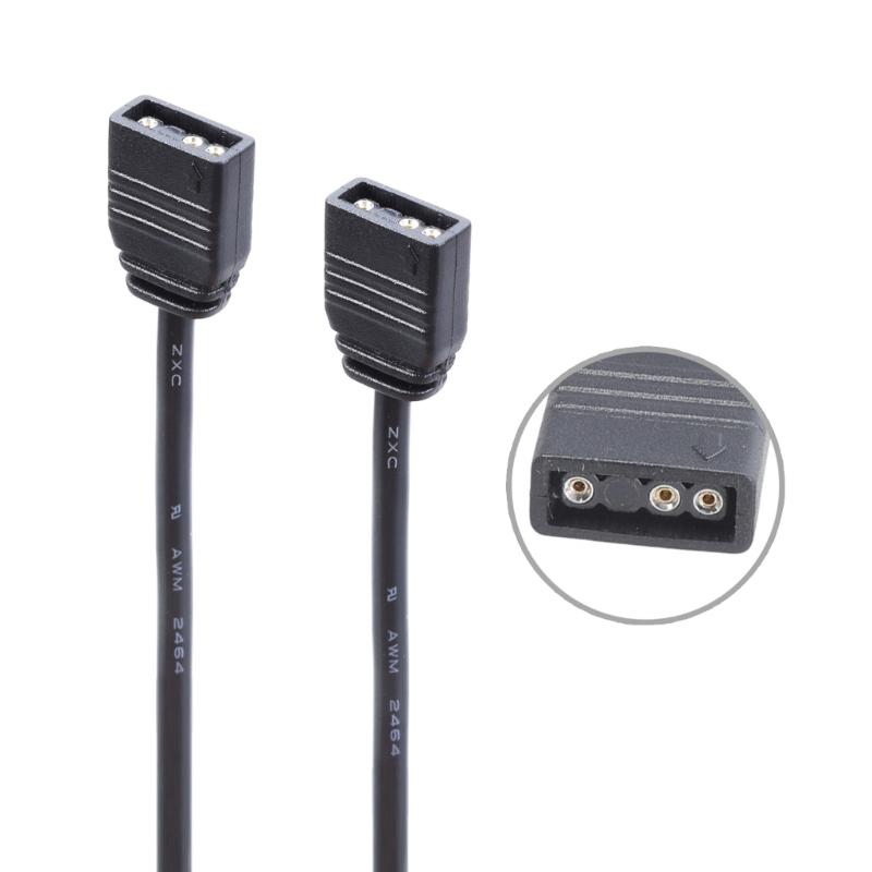 ARGB 5V 3Pin Extension Cable Durability for Desktop Fan and Color Lighting 30/60CM Length Optional