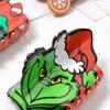 1 pc cute cartoon print Christmas seriesgrab clip hair ornament on the back of the head