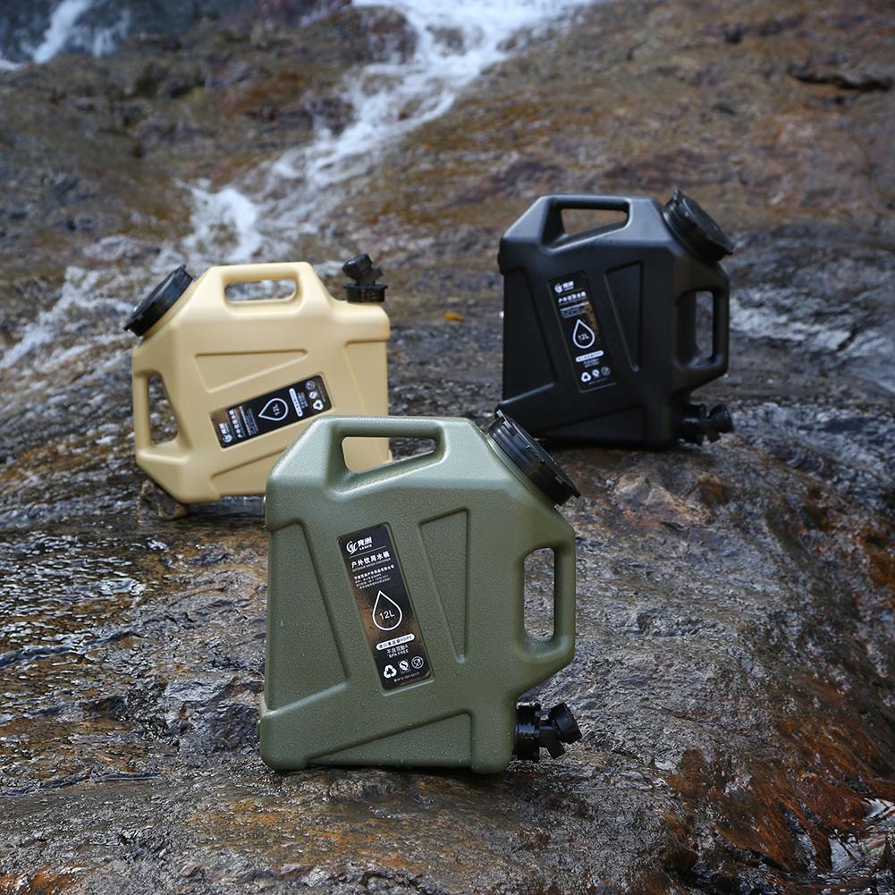 12L Water Storage Container No Leakage Water Storage Carrier Large Capacity Outdoor Hiking Accessories