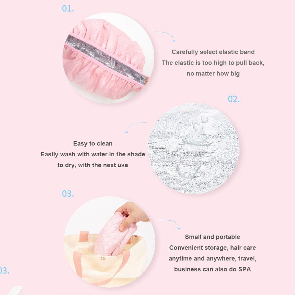 Шапка Гладкая шапочка для запекания с маслом для волос Паровая маска для волос Утолщенная шапочка для душа Термостатическая шапочка для маски для волос
