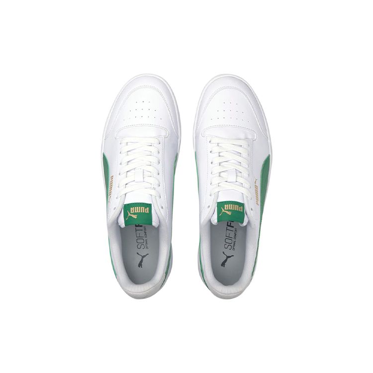 Puma Shuffle Casual Wear Durable Lightweight Low-Top Sneakers Unisex Sneakers White Green 309668-13