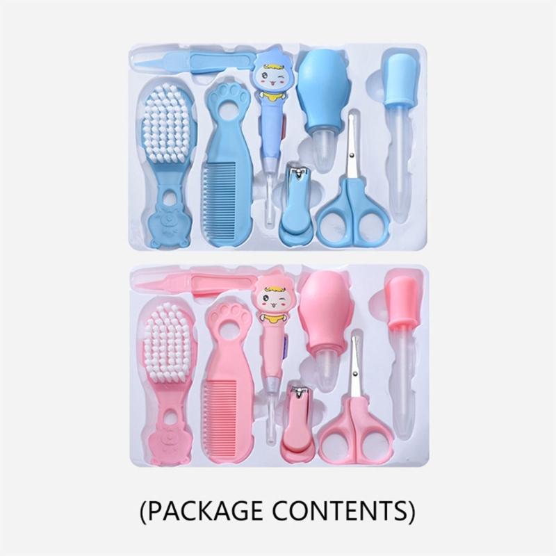 Baby Care Kit , 8pcs Essential Tools Comb Brush Combination Set Baby Nails Trimmer for Safe and Convenient Caring