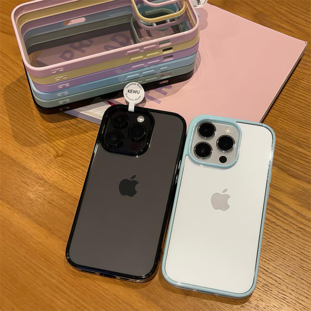 Роскошный прозрачный чехол конфетного цвета для iPhone 17 Air 16 15 14 13 12 Pro Max Plus Прозрачные акриловые бамперные защитные чехлы-накладки