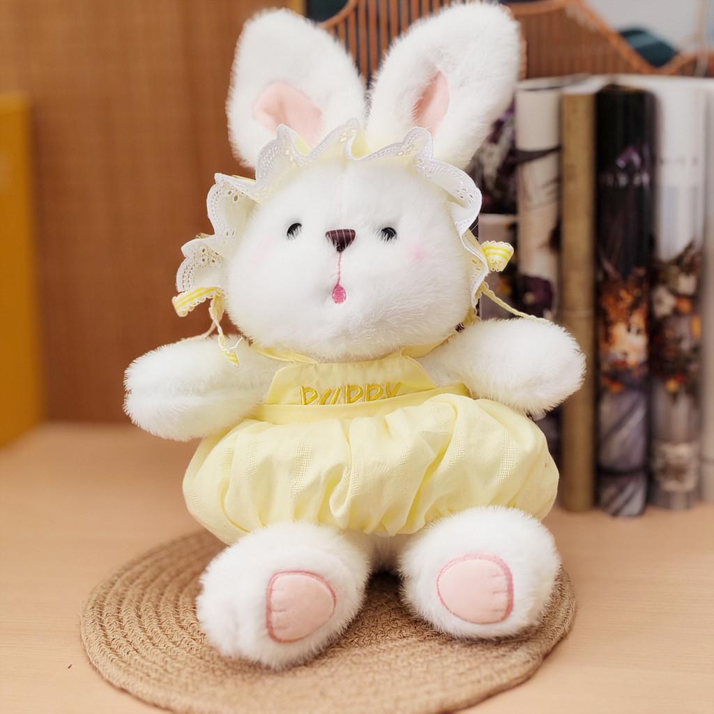 Rabbit Compact Stuffed Animal With Ultra Soft Short Pile Fabric Kids Gift Idea