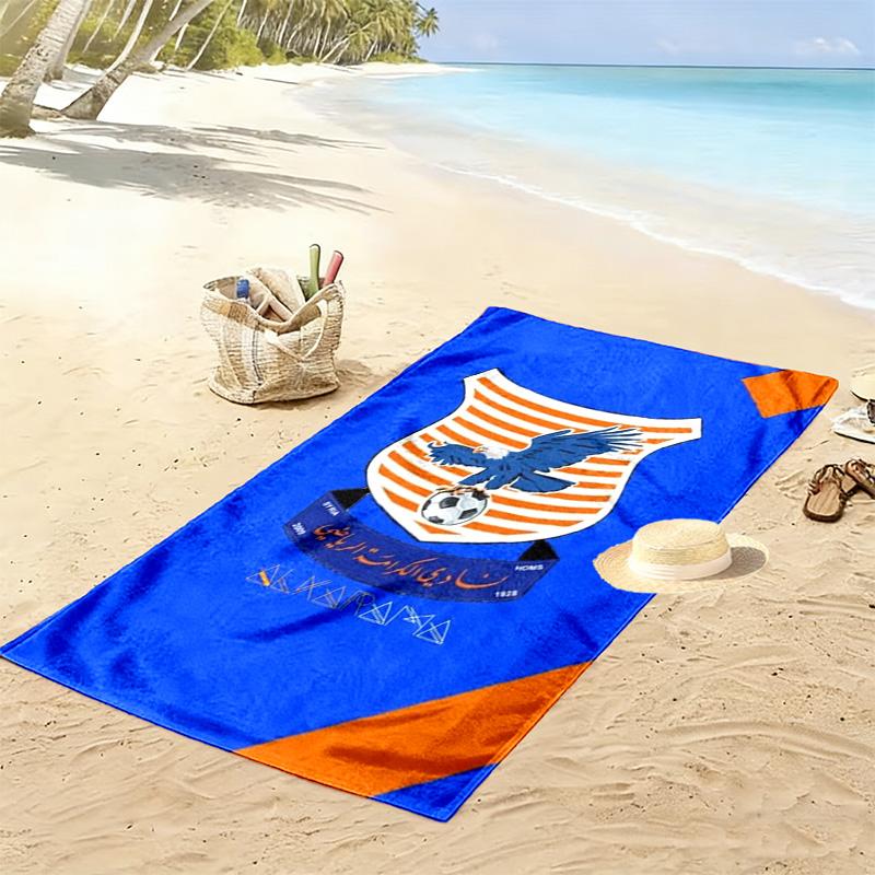 Alkarama SC Print Beach Towel, Large Soft Quick Dry Towel for Beach Camping Swimming