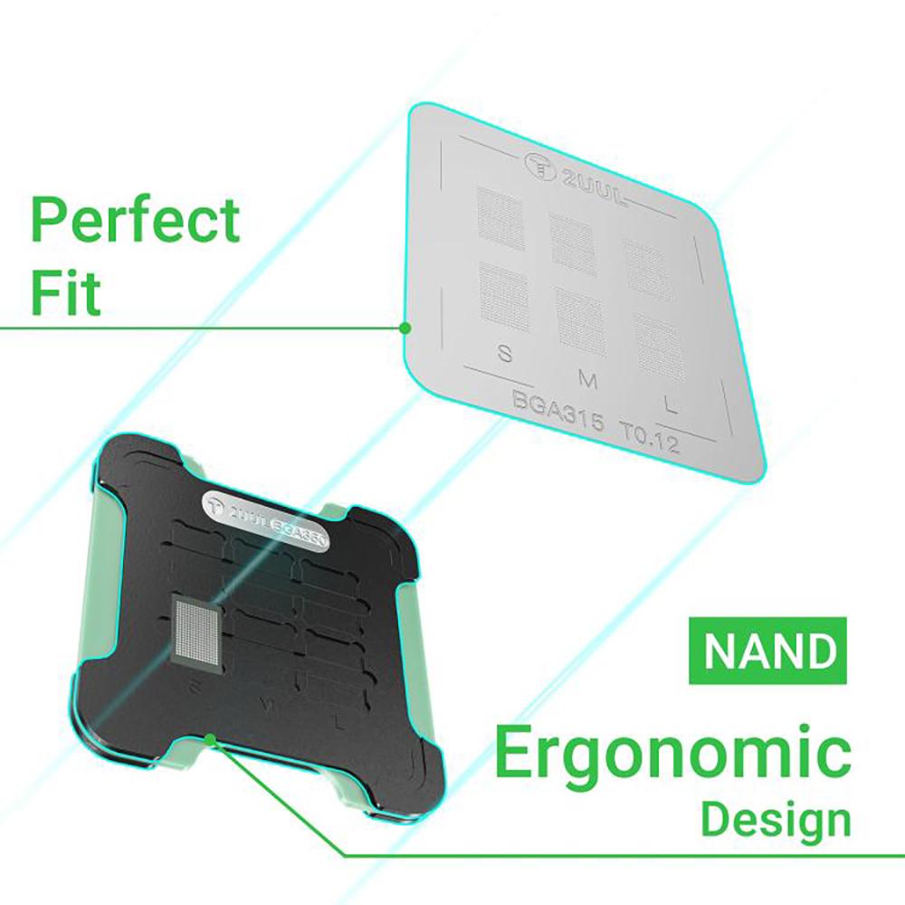 2UUL BH16 Станция для реболлинга NAND Магнитная двусторонняя паяльная платформа Комплект для ремонта смартфонов/планшетов