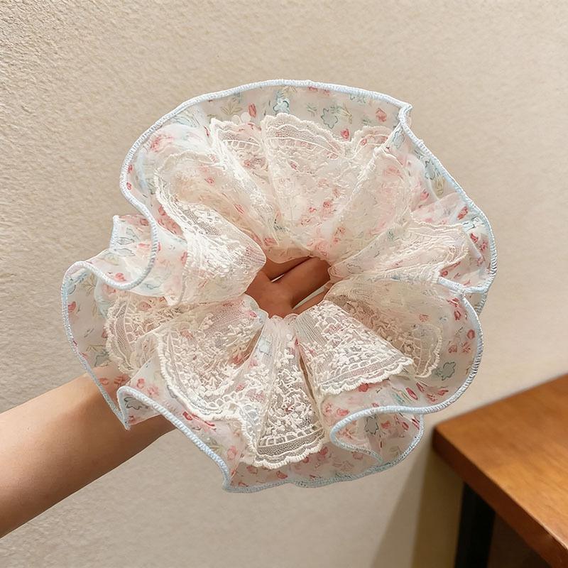 French-Korean Double-Layer Ballet Lace Extra Large Hair Scrunchie
