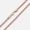 Тонкие ожерелья 3 мм, розовое золото, бордюрные кубинские звенья, цепочки, ожерелья, подарки на день Святого Валентина, 45-60 см