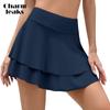 Charmleaks струящийся купальник юбка с шортами для плавания широкие плавки темно-синие S-XL