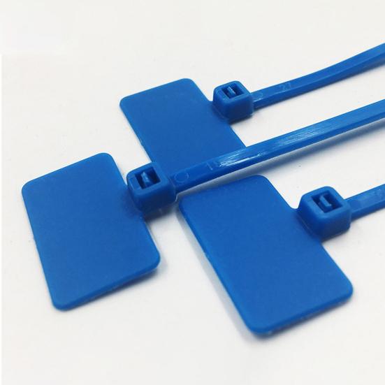 100 Pcs Nylon Marker Cable Zip Ties Self-Locking Zip Tags with Write On Cord Label for Electronics Network Ethernet Wire Organization