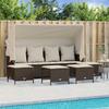 VidaXL Garden Lounge Set with Cushions 5 Pcs Brown Wicker, Outdoor Sofa Set, Garden Lounge Set, Set 3261564
