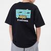 Vans X Tyakasha Cartoon Earth Letter American Vintage Pattern Print Oversize Casual Short Sleeve T Shirt Unisex Tops Black VN0A7TPVBLK