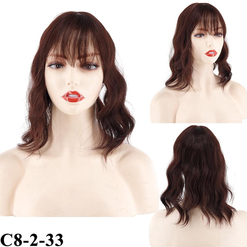 LISI HAIR Женские натуральные короткие волосы, заколка для волос на голове, чтобы покрыть выпадение волос, белые волосы, парик из синтетического волокна, ежедневное использование