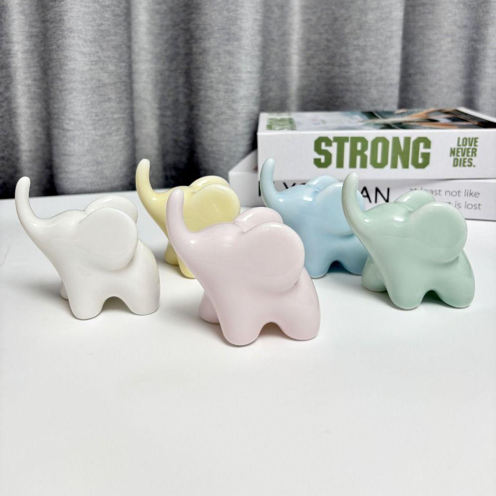 Modern Art Simulated Elephant Figurines Luxury Style Animal Feng Shui Decor Wedding Birthday Gift