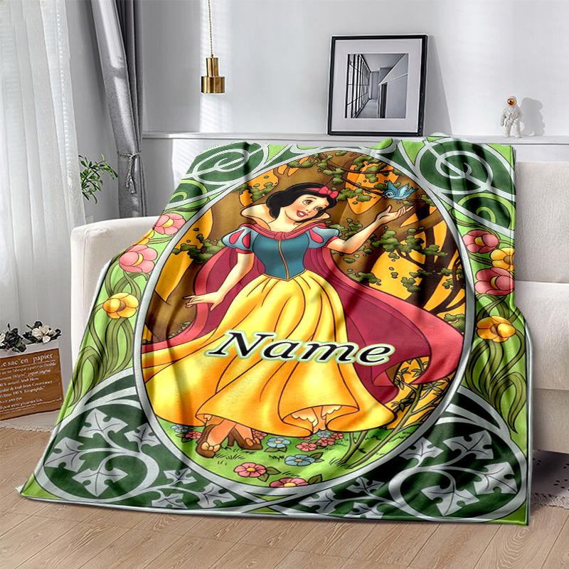Custom 1pc Snow White's Garden Blanket, Soft And Comfortable Blanket, Casual Warm, Camping Travel Blanket, Good Birthday Gift Q90814