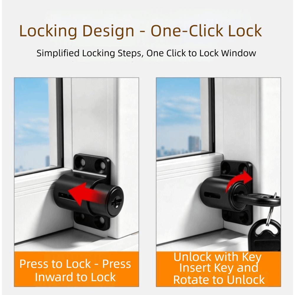 Aluminum Alloy Window Security Lock Fixed Buckle Child Safety Protection Lock Sliding Door