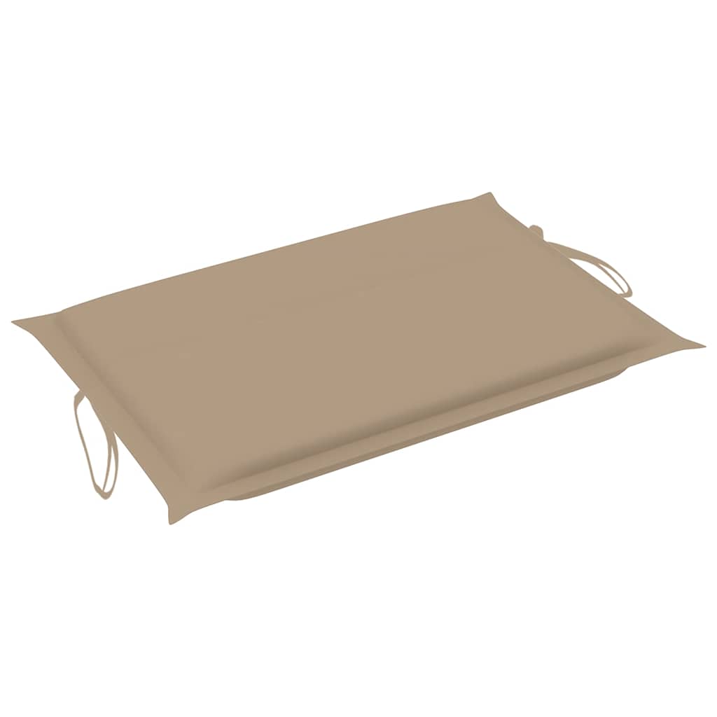 Folding Sun Lounger with Cushion Solid Acacia Wood