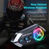 Y12 500M Two Rider Wireless Bluetooth 5.4 Motorcycle Helmet Headphone IPX6 Waterproof 800mAh Noise Canceling RGB Color FM Radio Headset