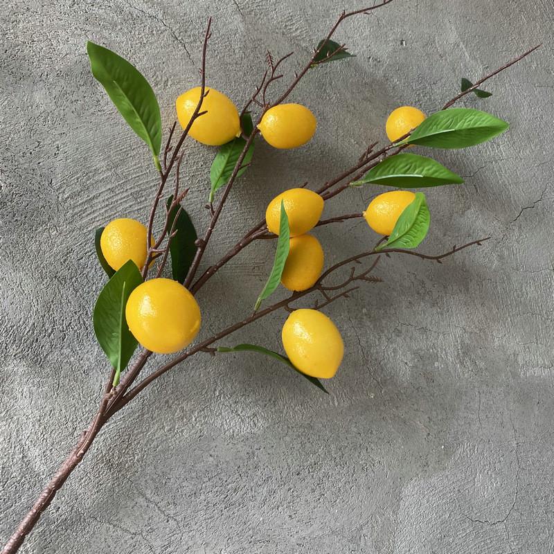 Lemon Artificial Fruit Branch Foam For Photography And Staging Decoration Props