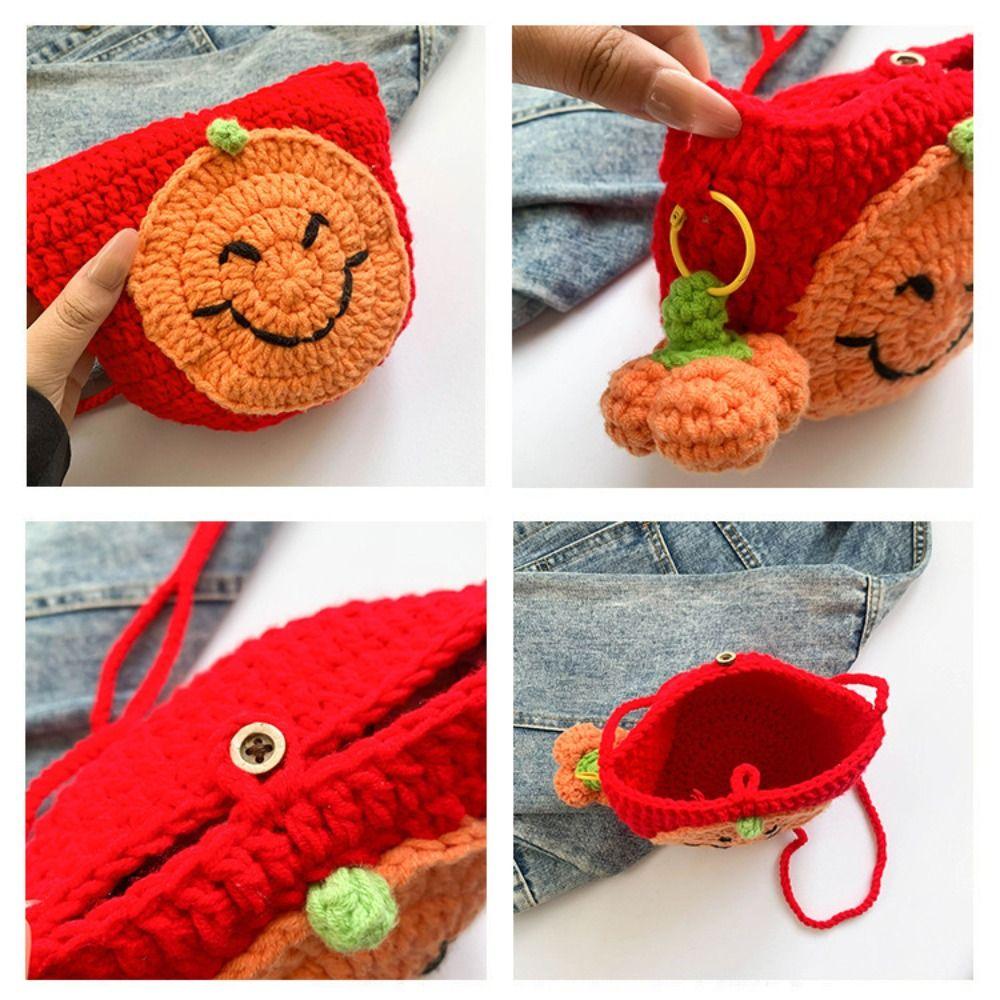 With Pendant Halloween Shoulder Bag Cartoon Crossbody Bag Halloween Crochet Bag Ladies/Girls