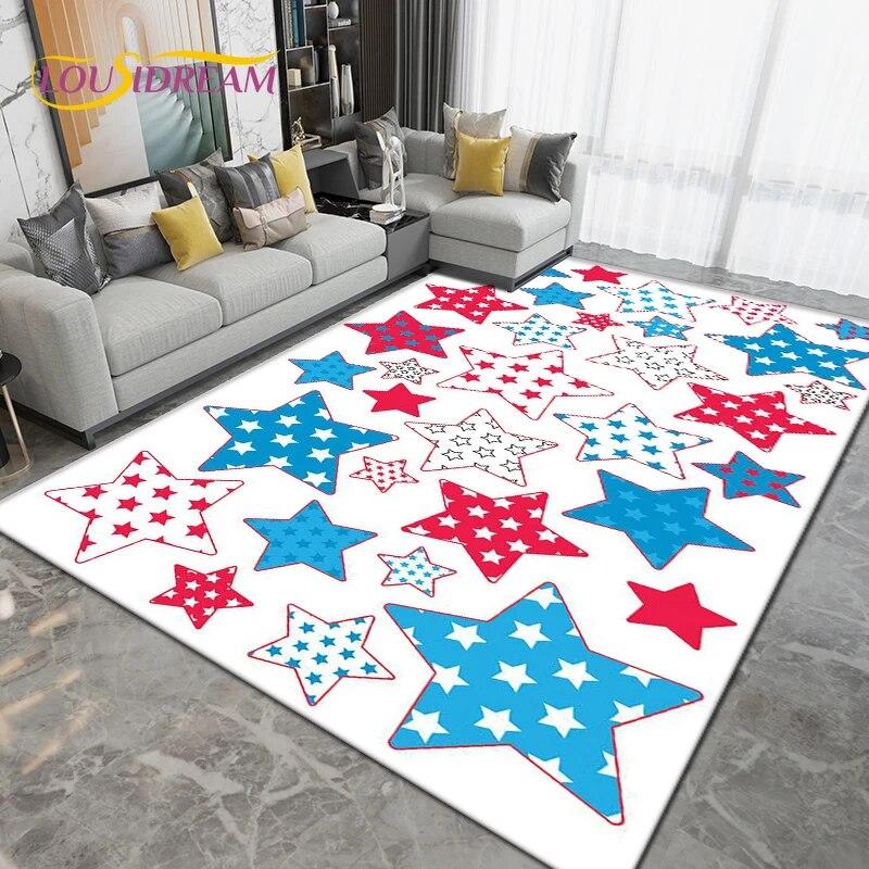 Коврик с пятиконечной звездой в виде пятиконечной звезды, ковер для гостиной, спальни, дивана, кухонный коврик для ванной комнаты, нескользящий напольный коврик, подарки