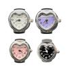 Heart Shape Vintage Punk Elastic Stretchy Quartz Watch Rings for Women Man Cool Finger Watches Ring Couple Jewelry Gift