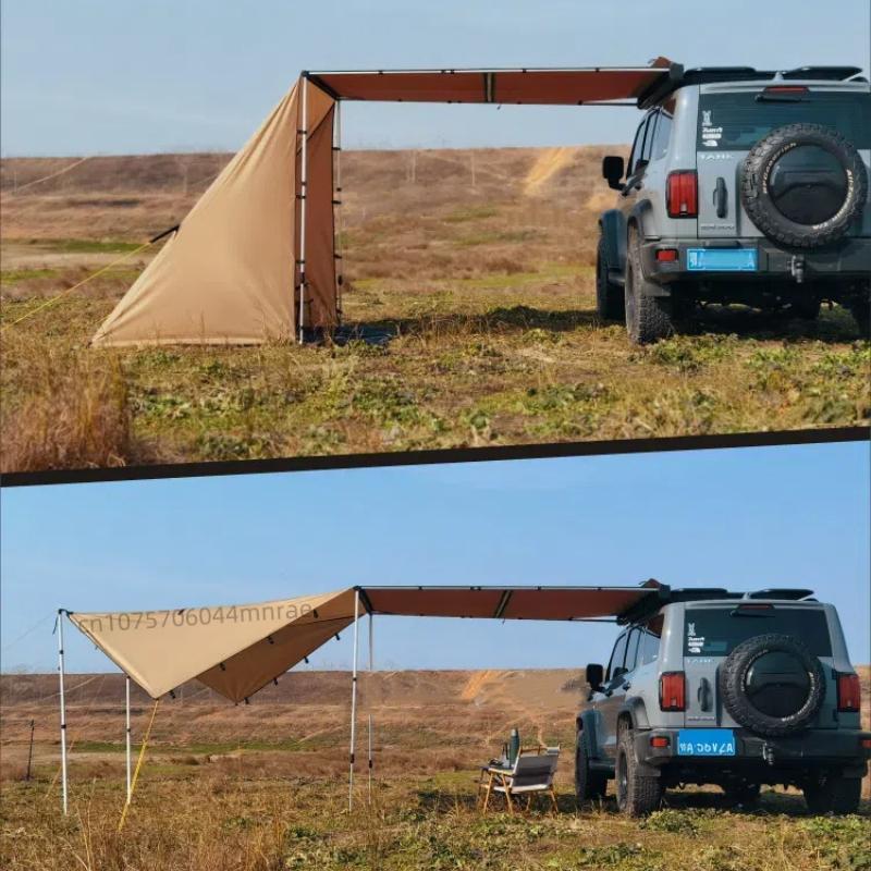 Боковая палатка для автомобиля, аксессуары для расширения, укрытие с окнами, боковое расположение сумок, палатка для проекционного экрана