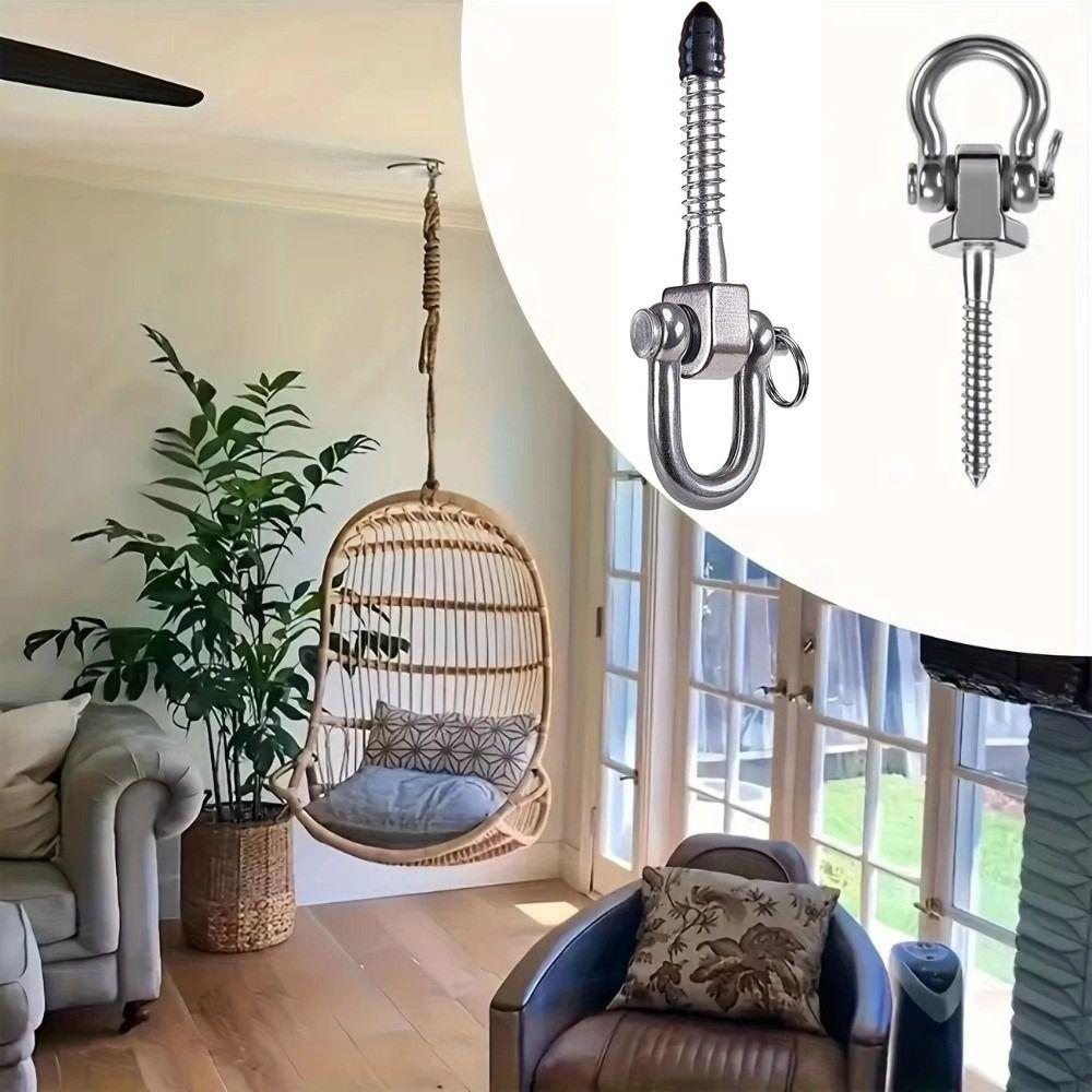 Stainless Steel Heavy Duty Swing Hook Heavy Duty Hanging Chair Hook Yoga Hammock Hook  Playground