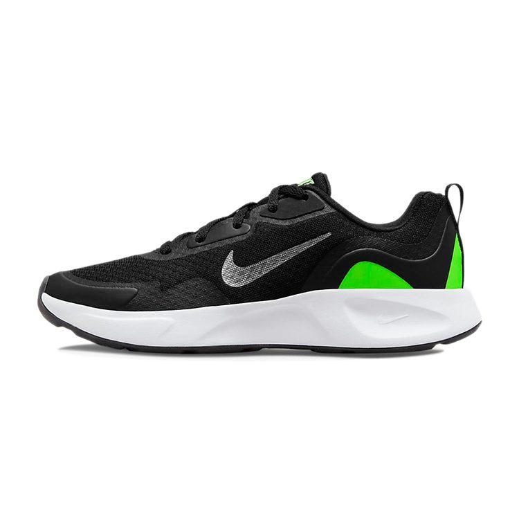 Nike Универсальные низкие беговые кроссовки Wearallday Черно-бело-зеленые Унисекс CJ3816-015