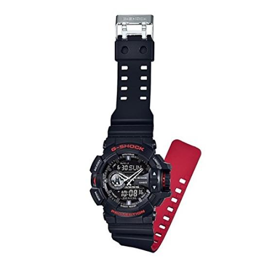 Часы Casio Черные и G-Shock GA-400HR-1A (Международная модель, Водонепроницаемый, Красный)