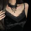 Palace necklace, Halloween, Dark Princess lace collarbone chain, niche choker, Gothic necklace, European and American retro