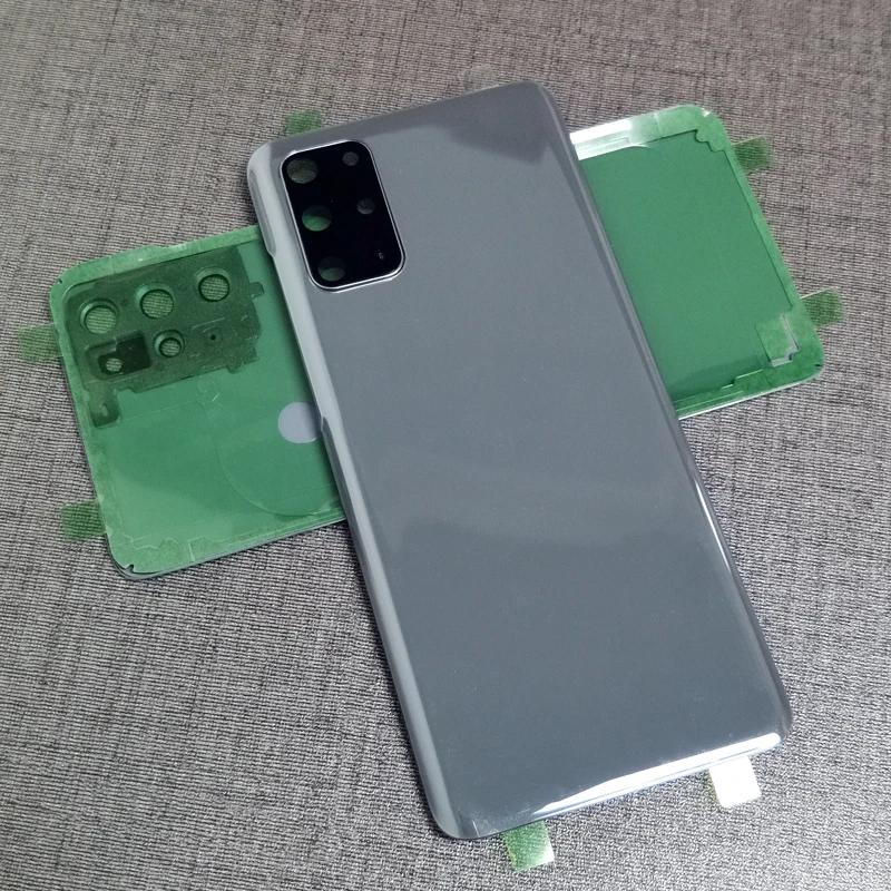 Glass Panel For Samsung Galaxy S20 Plus S20Plus S20 SM-G985 Back Battery Cover Rear Housing Case Replacement With Camera Lens