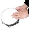 Hand Held Tambourine Drum with Metal Jingles Percussion Musical Instruments for Children Music Game Dance Educational Supplies