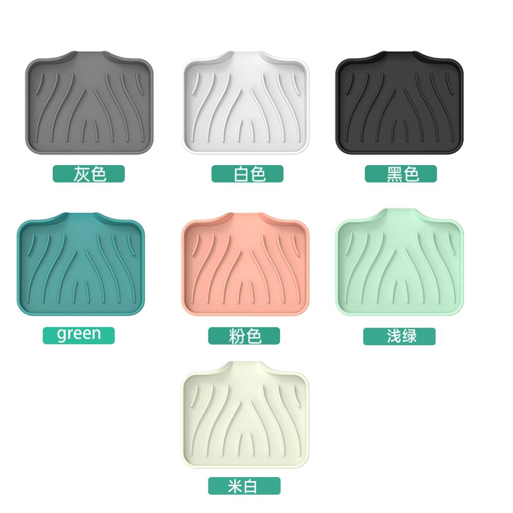 Силиконовый поднос для раковины со сливом, держатель для хранения мыльной губки, столешница, скруббер для раковины, щетка для хранения мыла, кухонный органайзер