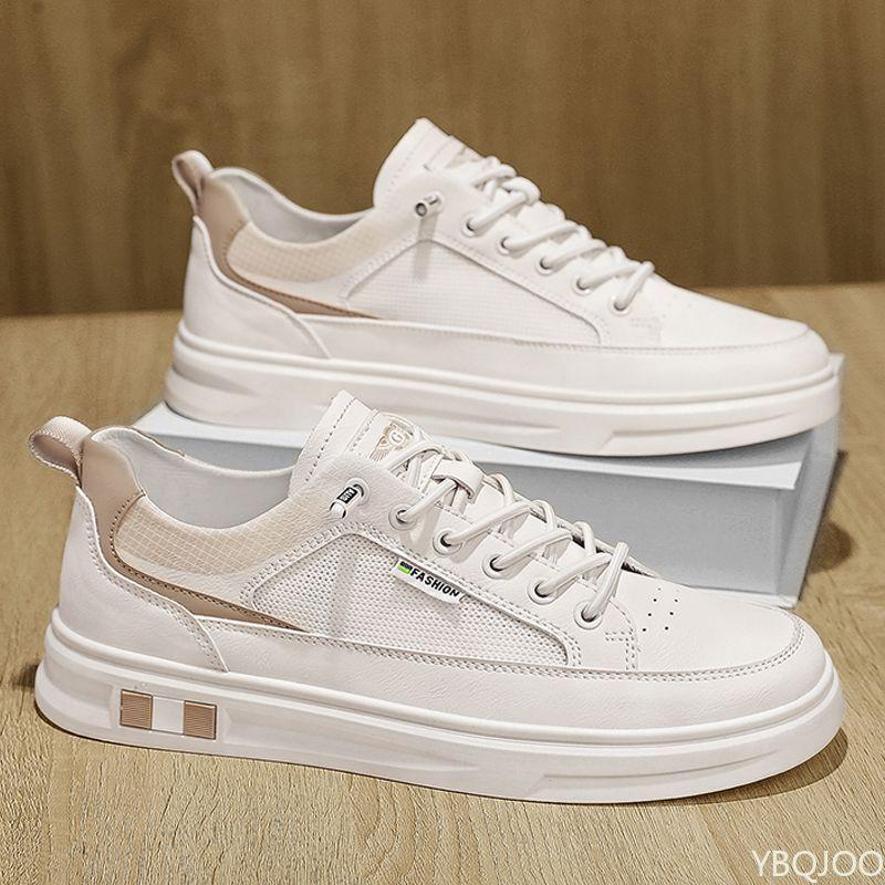 Роскошные Модные Летние Мужские Кроссовки 2025 новая дышащая обувь Повседневная универсальная кожаная обувь Модная Мужская белая обувь Homme